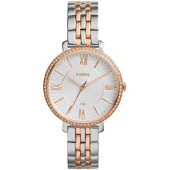 Fossil Jacqueline White Dial Two Tone Steel Strap Watch for Women - ES3634 Watches Fossil   