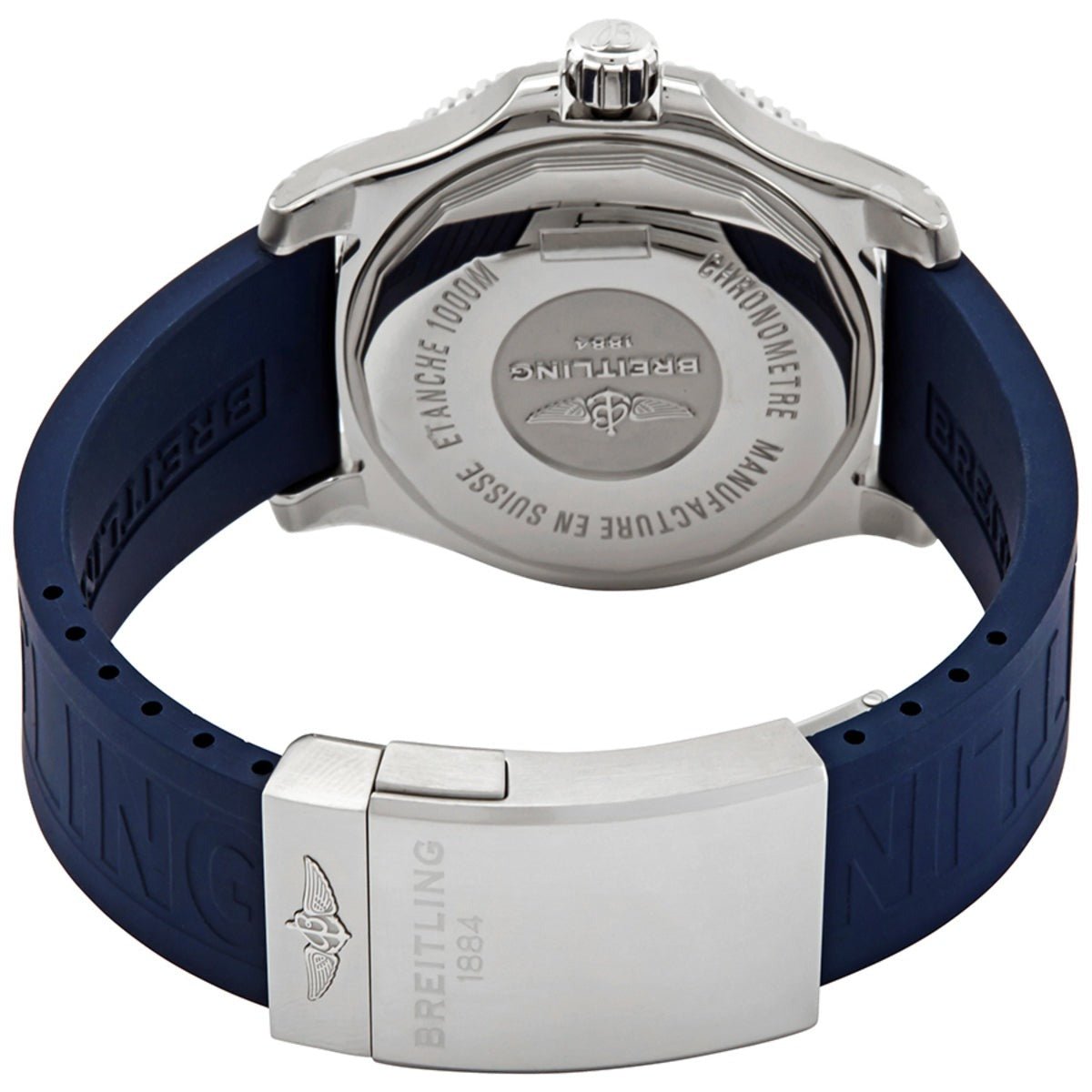 Breitling Superocean 44mm Automatic Blue Dial Blue Rubber Strap Watch for Men - A17367D81C1S2 Watches Breitling   