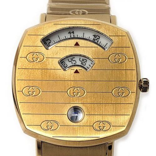 Gucci Grip Yellow Gold Dial Yellow Gold Steel Strap Unisex Watch -  YA157403 Watches Gucci   