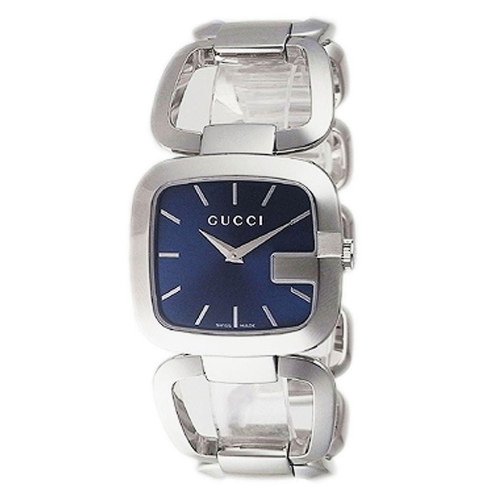 Gucci G Ladies Blue Dial Silver Steel Strap Watch For Women - YA125508 Watches Gucci   