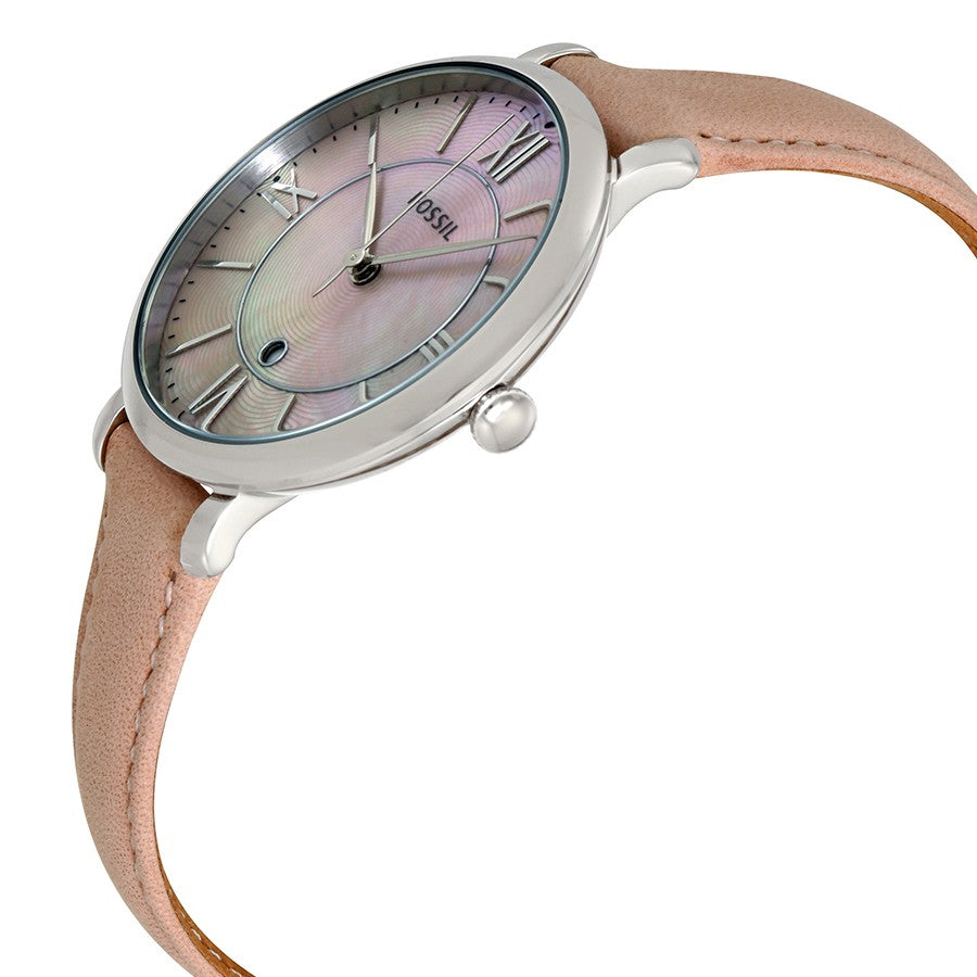 Fossil Jacqueline Blush Mother of Pearl Dial Pink Leather Strap Watch for Women - ES4151 Watches Fossil   