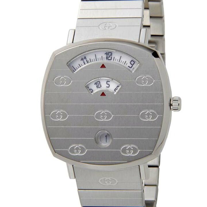 Gucci Grip Silver Dial Silver Steel Strap Watch For Women - YA157401 Watches Gucci   