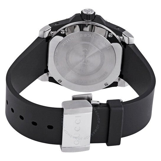 Gucci Dive Feline Black Dial Black Rubber Strap Watch For Men - YA136323 Watches Gucci   