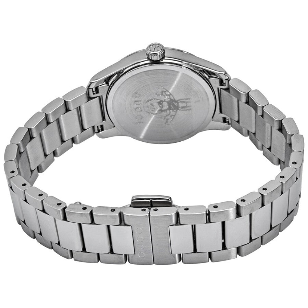 Gucci G Timeless Silver Dial Silver Steel Strap Watch For Women - YA126595 Watches Gucci   