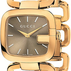 Gucci G Gucci 125 G Series Sunbrushed Brown Dial Rose Gold Steel Strap Watch For Women - YA125511 Watches Gucci   