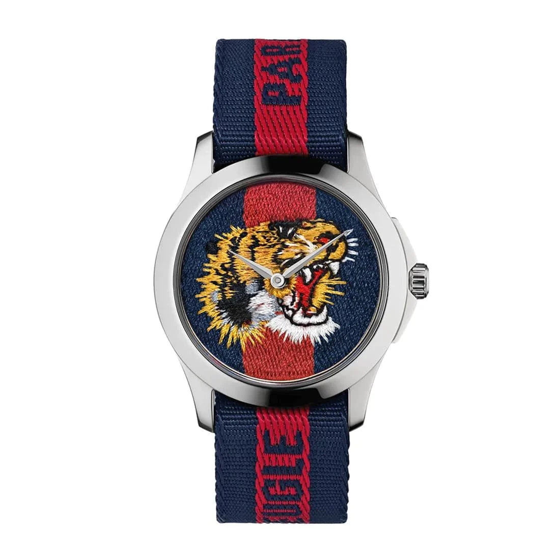 Gucci G Timless Le Marche Des Merveilles Blue & Red Dial Blue & Red Nylon Strap Unisex Watch  - YA126495 Watches Gucci   