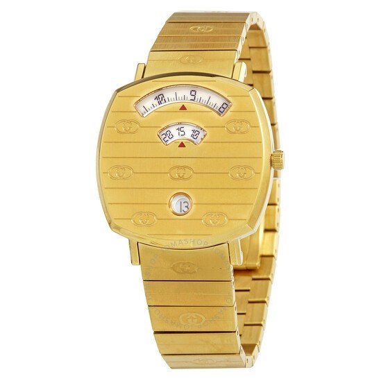 Gucci Grip Yellow Gold Dial Yellow Gold Steel Strap Unisex Watch -  YA157403 Watches Gucci   