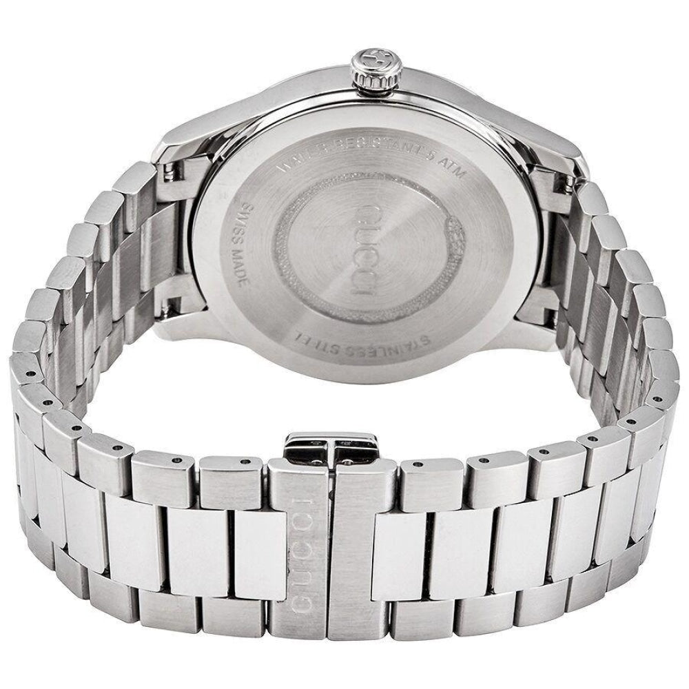 Gucci G Timeless Tiger Black Dial Silver Steel Strap Watch For Women - YA1264125 Watches Gucci   