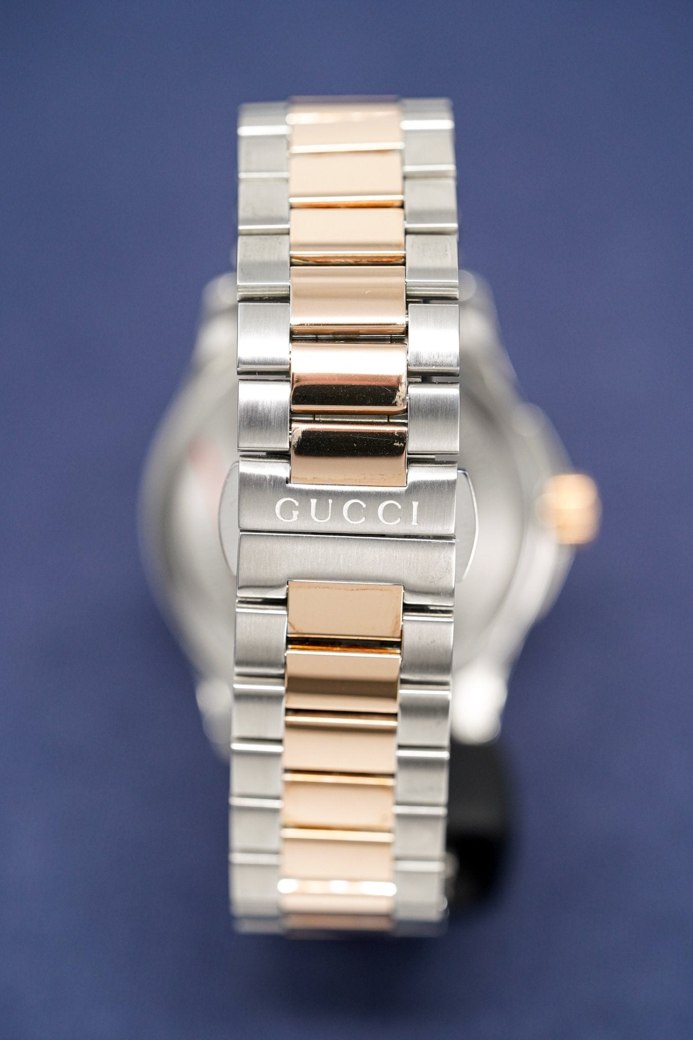 Gucci G Timeless Grey Dial Two Tone Steel Strap Watch For Men - YA126446 Watches Gucci   