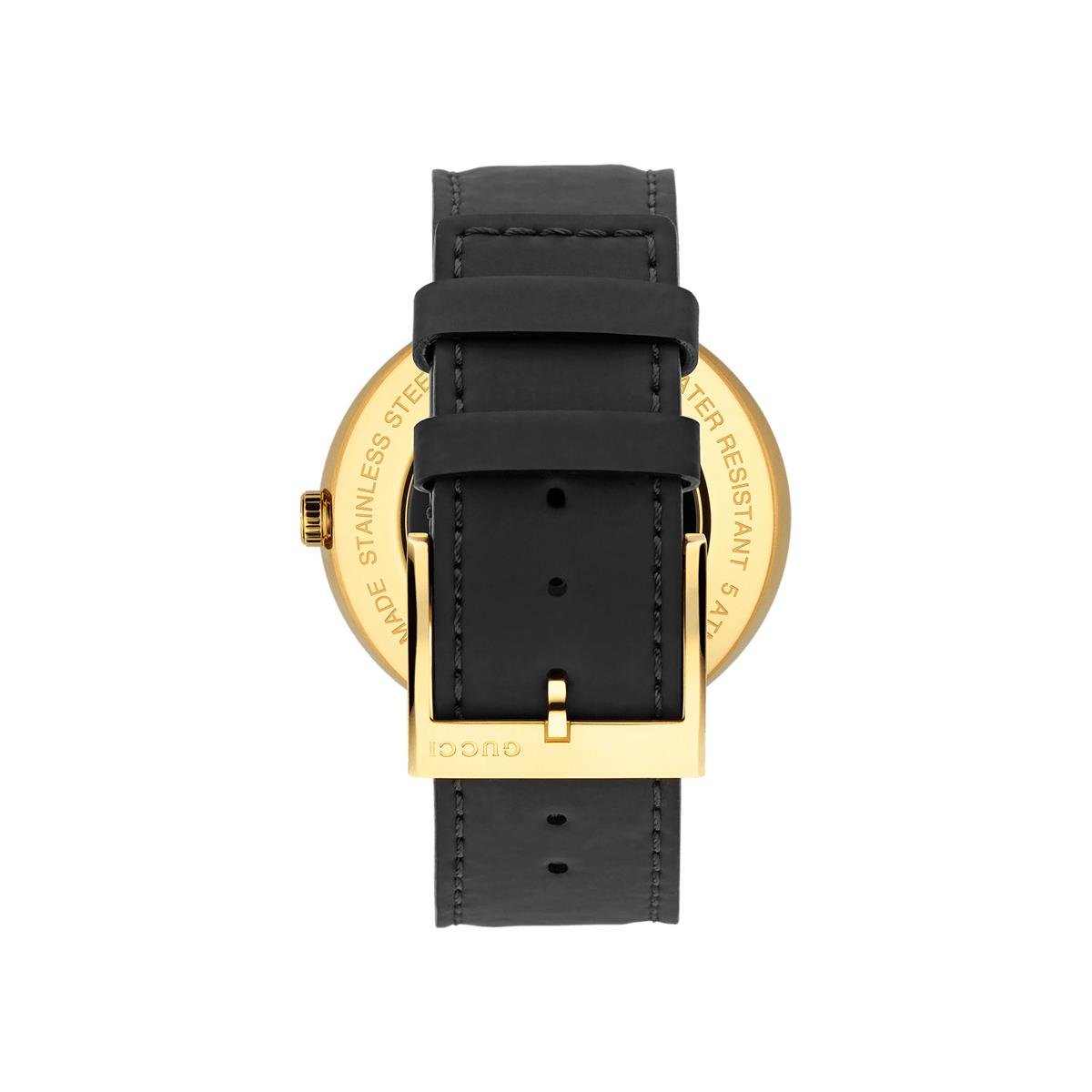 Gucci Interlocking Special Edition Grammy Black Dial Black Leather Strap Watch For Men - YA133208 Watches Gucci   