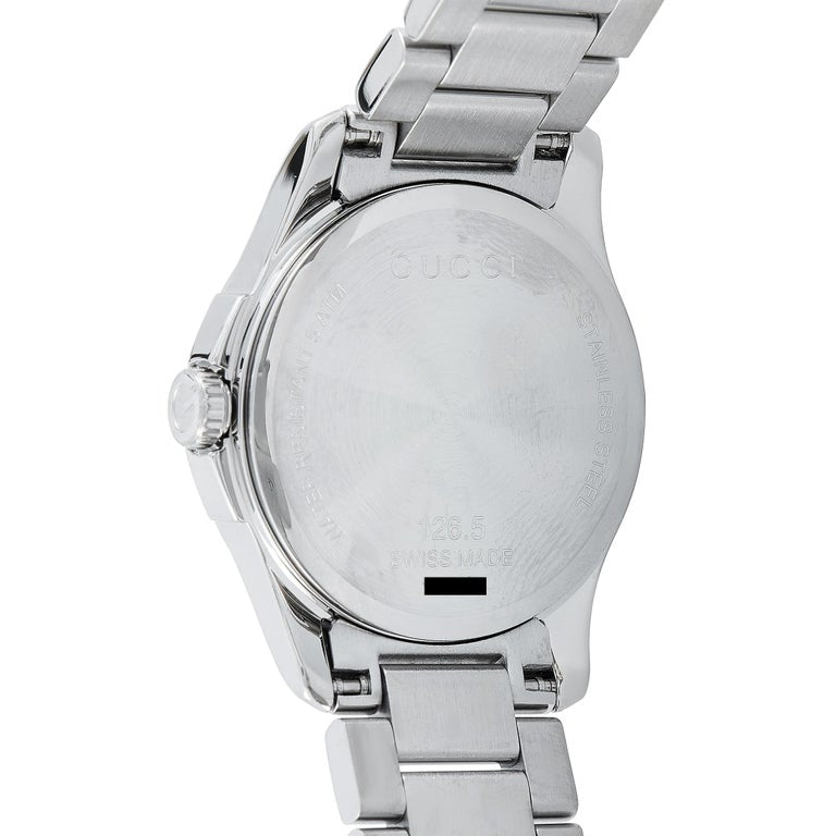 Gucci G Timeless Pink Dial Silver Steel Strap Watch For Women - YA126524 Watches Gucci   