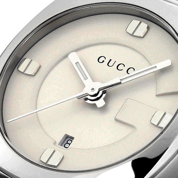 Gucci GG2570 White Dial Silver Steel Strap Watch For Women - YA142502 Watches Gucci   