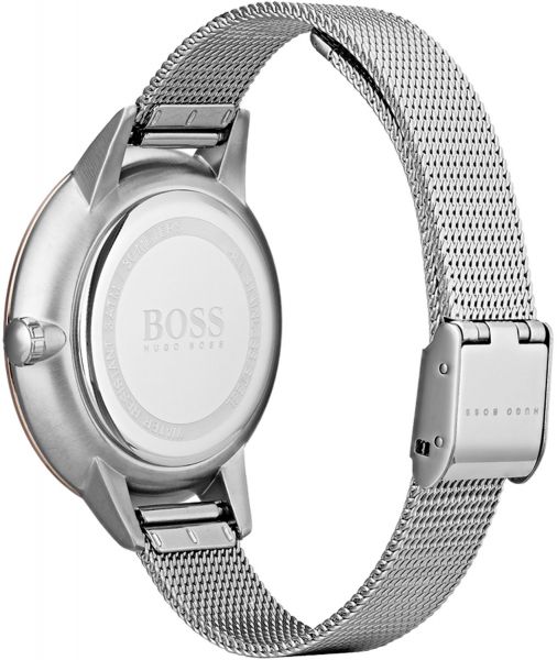 Hugo Boss Symphony Brown Dial Silver Mesh Bracelet Watch for Women - 1502423 Watches Hugo Boss   