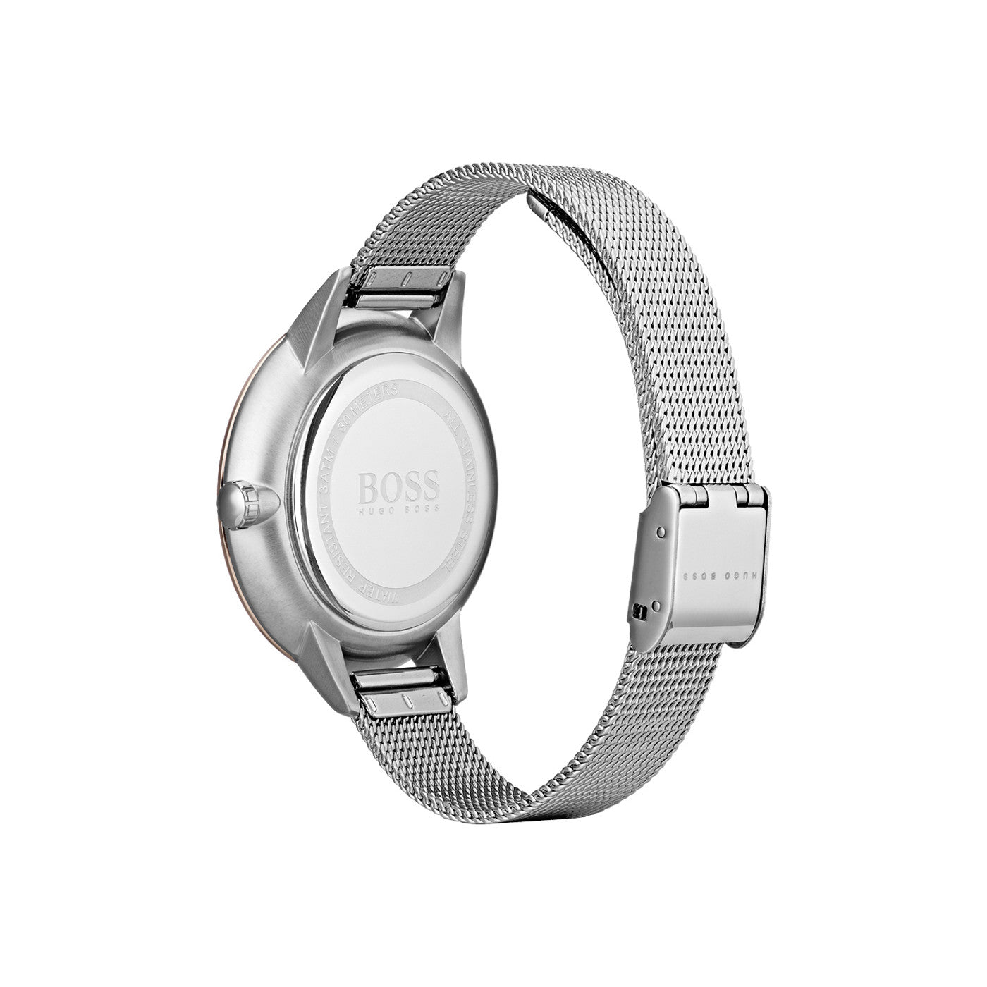 Hugo Boss Symphony Brown Dial Silver Mesh Bracelet Watch for Women - 1502423 Watches Hugo Boss   