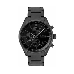 Hugo Boss Grand Prix Black Dial Black Steel Strap Watch for Men - 1513676 Watches Hugo Boss   