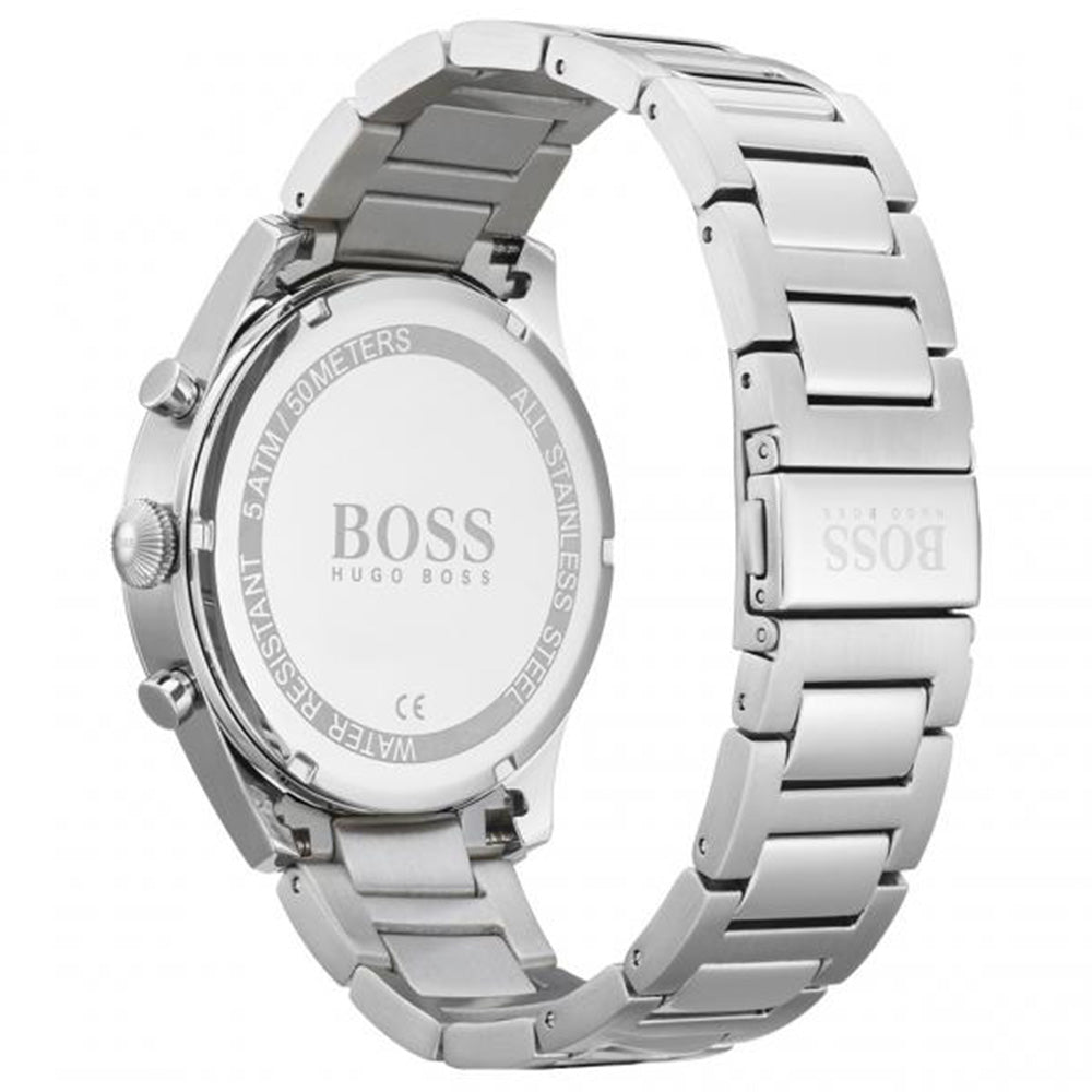 Hugo Boss Pioneer Blue Dial Silver Steel Strap Watch for Men - 1513713 Watches Hugo Boss   