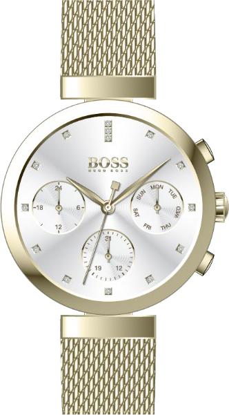 Hugo Boss Flawless White Dial Gold Mesh Bracelet Watch for Women - 1502552 Watches Hugo Boss   