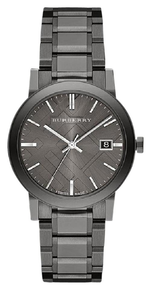Burberry The City Gunmetal Dial Stainless Steel Strap Watch for Men - BU9007 Watches Burberry   