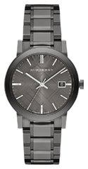 Burberry The City Gunmetal Dial Stainless Steel Strap Watch for Men - BU9007 Watches Burberry   