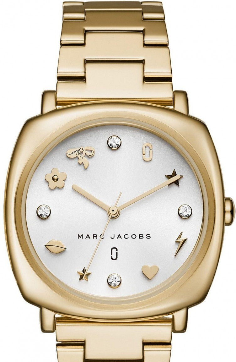 Marc Jacobs Mandy White Dial Gold Stainless Steel Strap Watch for Women - MJ3573 Watches Marc Jacobs   