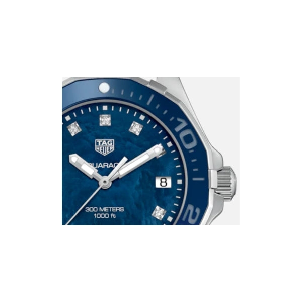 Tag Heuer Aquaracer Quartz Blue Mother of Pearl Dial Blue Textile Strap Watch for Women - WAY131L.FT6091 Watches Tag Heuer   