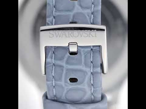 Swarovski Octea Lux Chrono Blue Dial Blue Leather Strap Watch for Women - 5580600 Watches Swarovski   