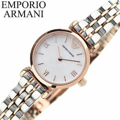 Emporio Armani Gianni Mother of Pearl Dial Two Tone Stainless Steel Watch For Women - AR1764 Watches Emporio Armani   