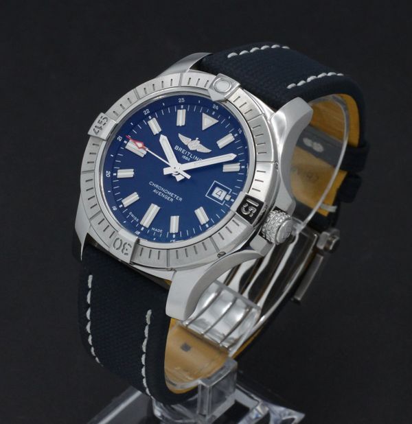 Breitling Avenger Automatic 43mm Blue Dial Blue Nylon Strap Watch for Men - A17318101C1X2 Watches Breitling   