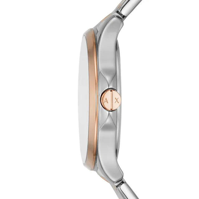 Fossil Townsman Automatic Skeleton White Dial Two Tone Steel Strap Watch for Men - ME3075 Watches Fossil   