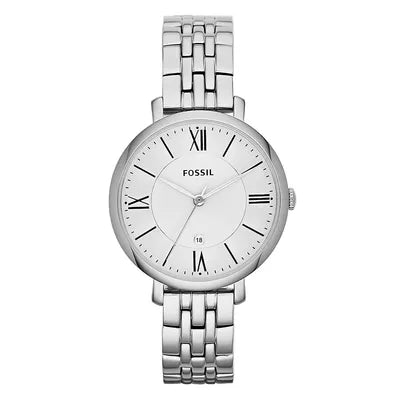 Fossil Jacqueline White Dial Silver Steel Strap Watch for Women - ES3920 Watches Fossil   