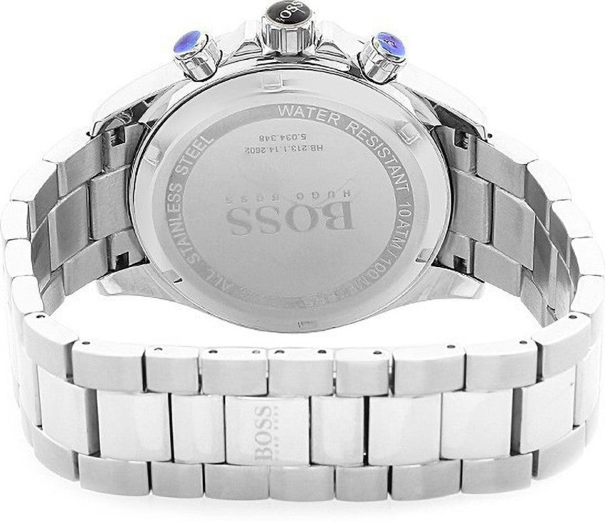 Hugo Boss Driver Black Dial Silver Steel Strap Watch for Men - 1512883 Watches Hugo Boss   