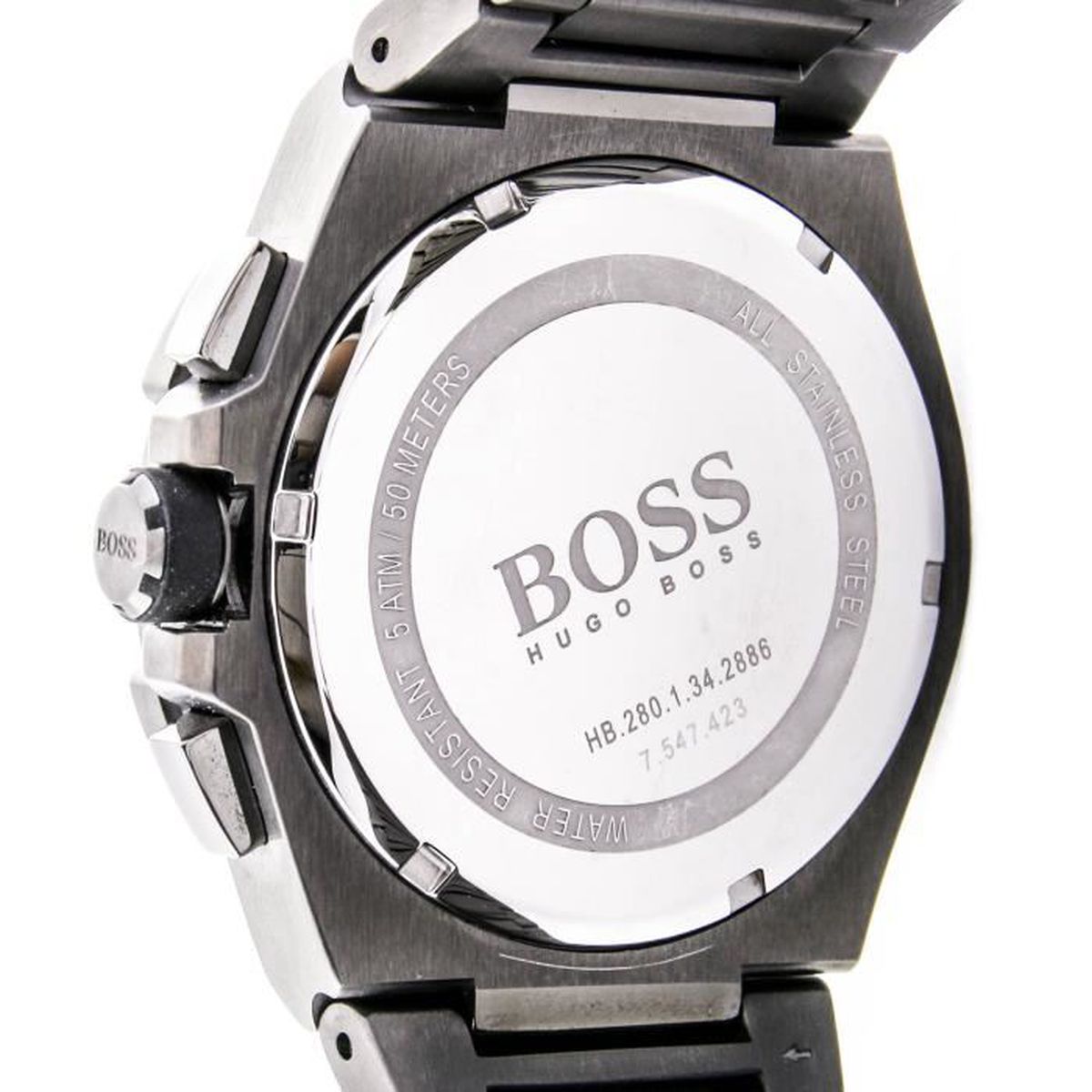 Hugo Boss Supernova Grey Dial Grey Steel Strap Watch for Men - 1513361 Watches Hugo Boss   