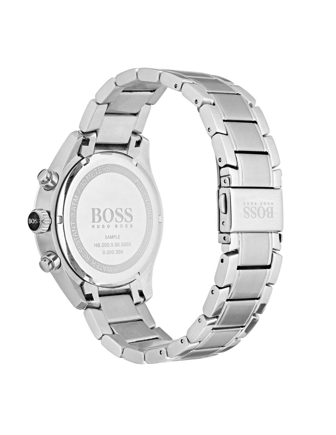 Hugo Boss Grand Prix Blue Dial Silver Steel Strap Watch for Men - 1513478 Watches Hugo Boss   