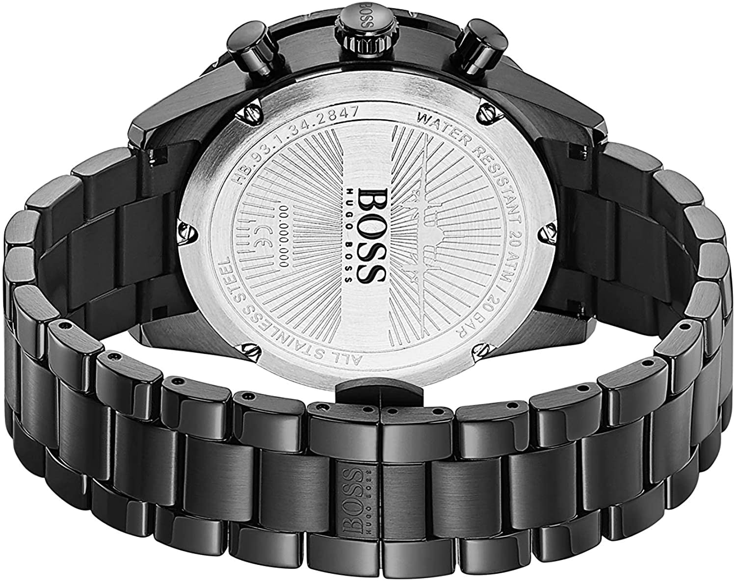 Hugo Boss Aero Black Dial Black Steel Strap Watch for Men - 1513771 Watches Hugo Boss   