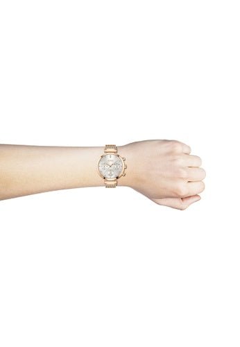 Hugo Boss Flawless White Dial Gold Mesh Bracelet Watch for Women - 1502553 Watches Hugo Boss   