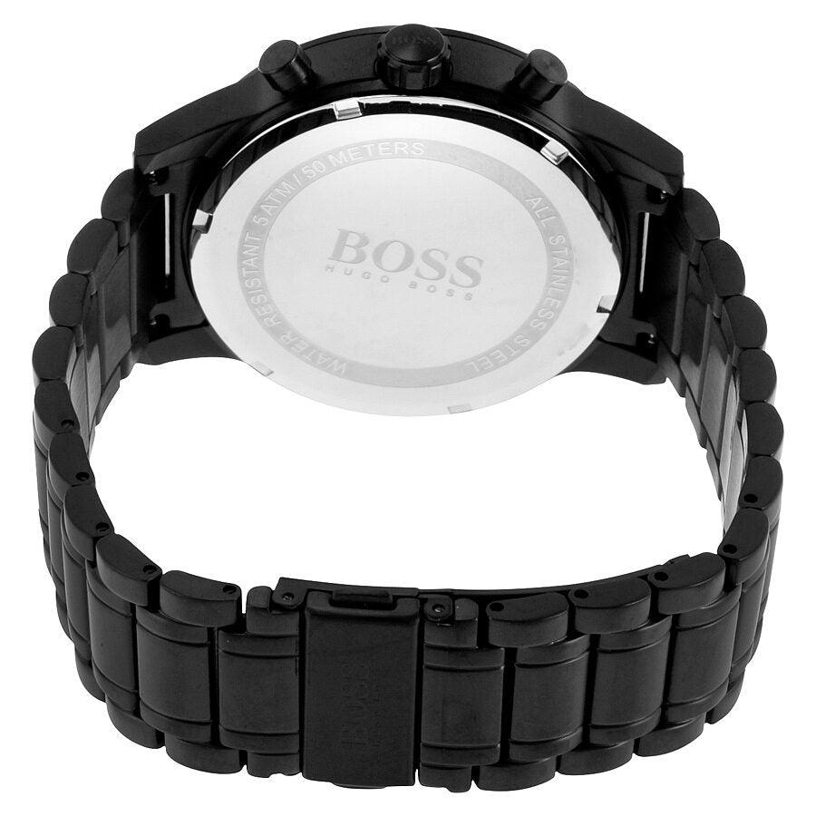 Hugo Boss Aeroliner Black Dial Black Steel Strap Watch for Men - 1513275 Watches Hugo Boss   