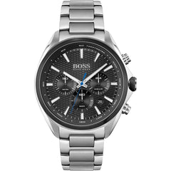 Hugo Boss Montre Distinct Black Dial Silver Steel Strap Watch for Men - 1513857 Watches Hugo Boss   