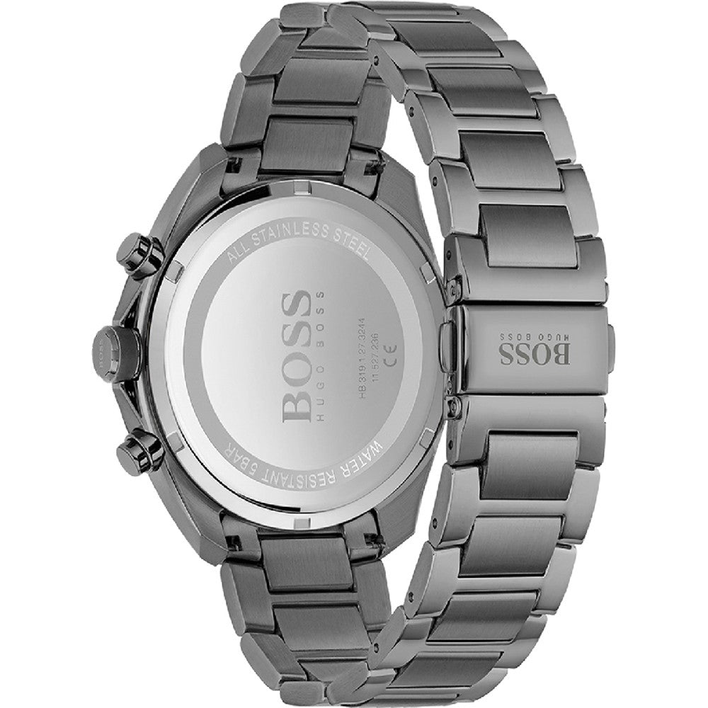 Hugo Boss Distinct Grey Dial Gren Steel Strap Watch for Men - 1513858 Watches Hugo Boss   