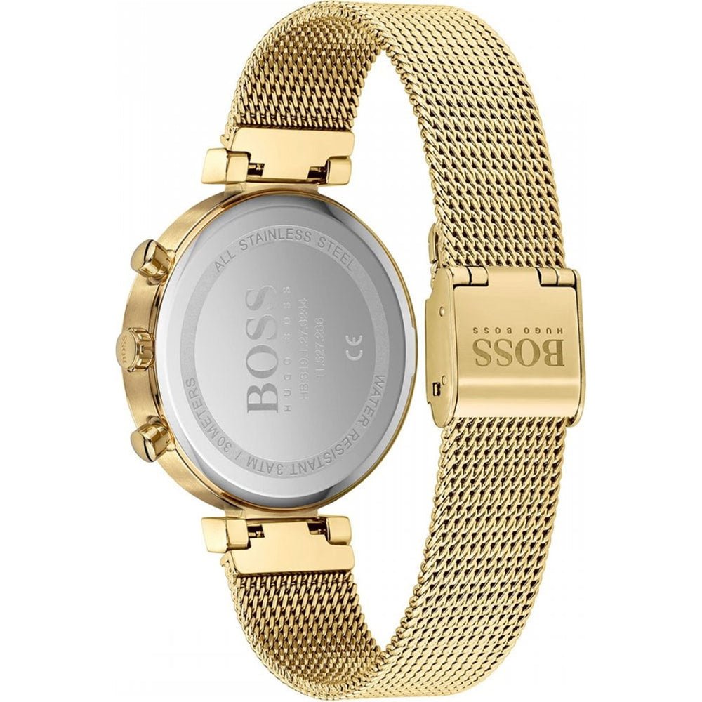 Hugo Boss Flawless White Dial Gold Mesh Bracelet Watch for Women - 1502552 Watches Hugo Boss   