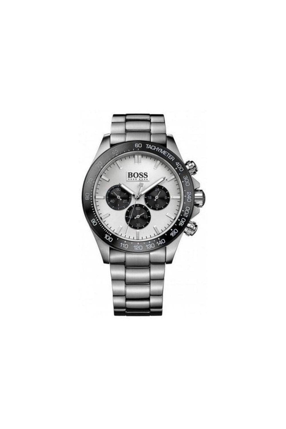 Hugo Boss Ikon White Dial Silver Steel Strap Watch for Men - 1512964 Watches Hugo Boss   