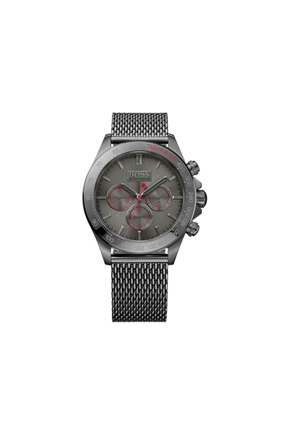 Hugo Boss Ikon Grey Dial Grey Mesh Bracelet Watch for Men - 1513443 Watches Hugo Boss   