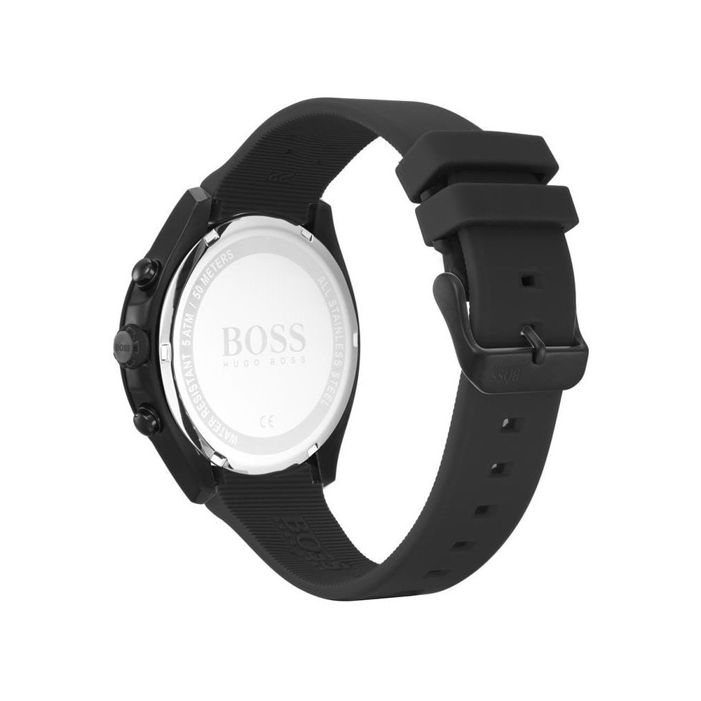 Hugo Boss Velocity Black Dial Black Rubber Strap Watch for Men - 1513720 Watches Hugo Boss   