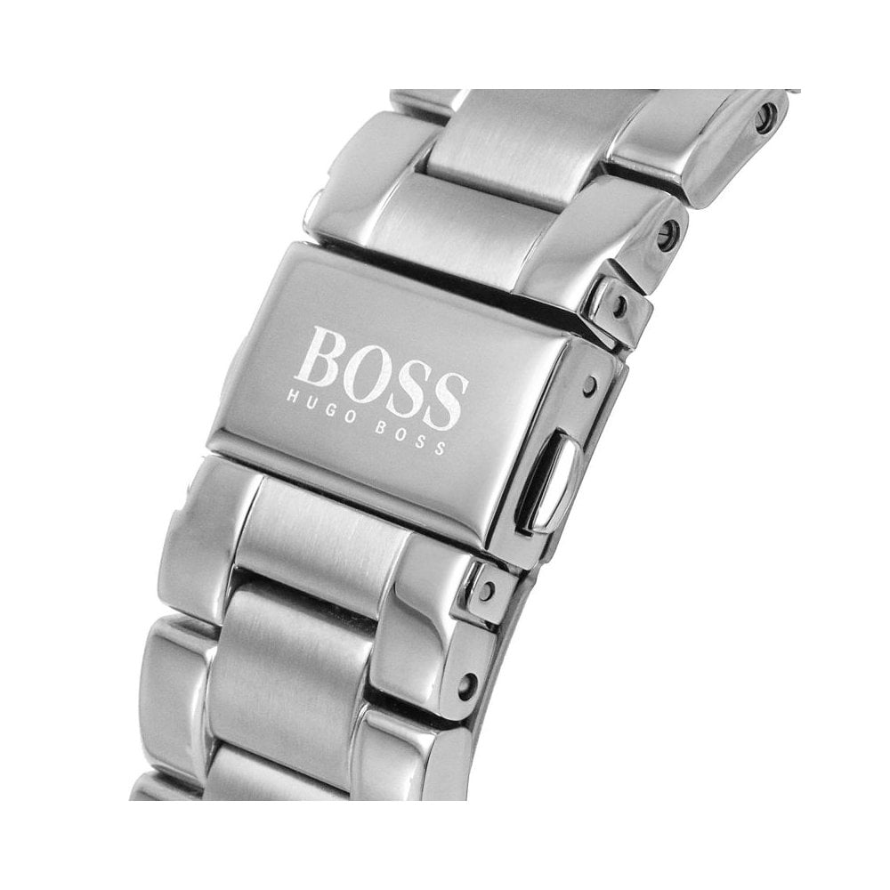 Hugo Boss Pilot Blue Dial Silver Steel Strap Watch for Men - 1513850 Watches Hugo Boss   