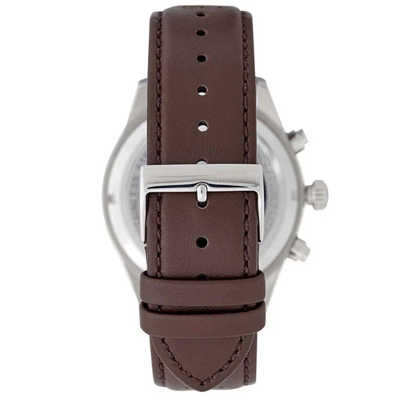 Hugo Boss Grand Prix Grey Dial Brown Leather Strap Watch for Men -  1513476 Watches Hugo Boss   