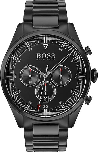 Hugo Boss Pioneer Black Dial Black Steel Strap Watch for Men - 1513714 Watches Hugo Boss   