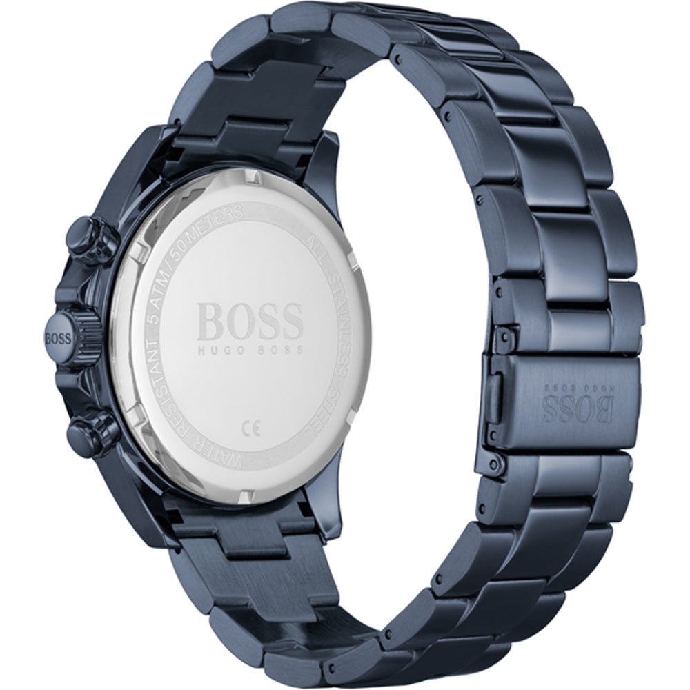 Hugo Boss Santiago Grey Dial Blue Steel Strap Watch for Men - 1513865 Watches Hugo Boss   