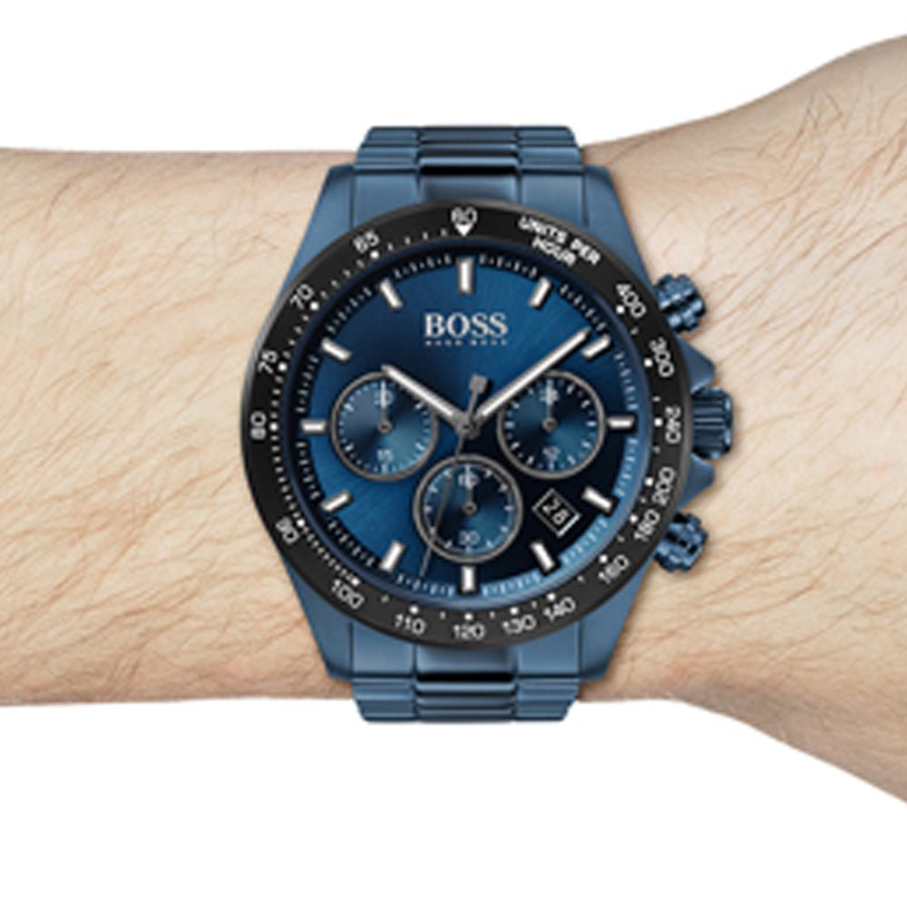 Hugo Boss Hero Sport Lux Blue Dial Blue Steel Strap Watch for Men - 1513758 Watches Hugo Boss   