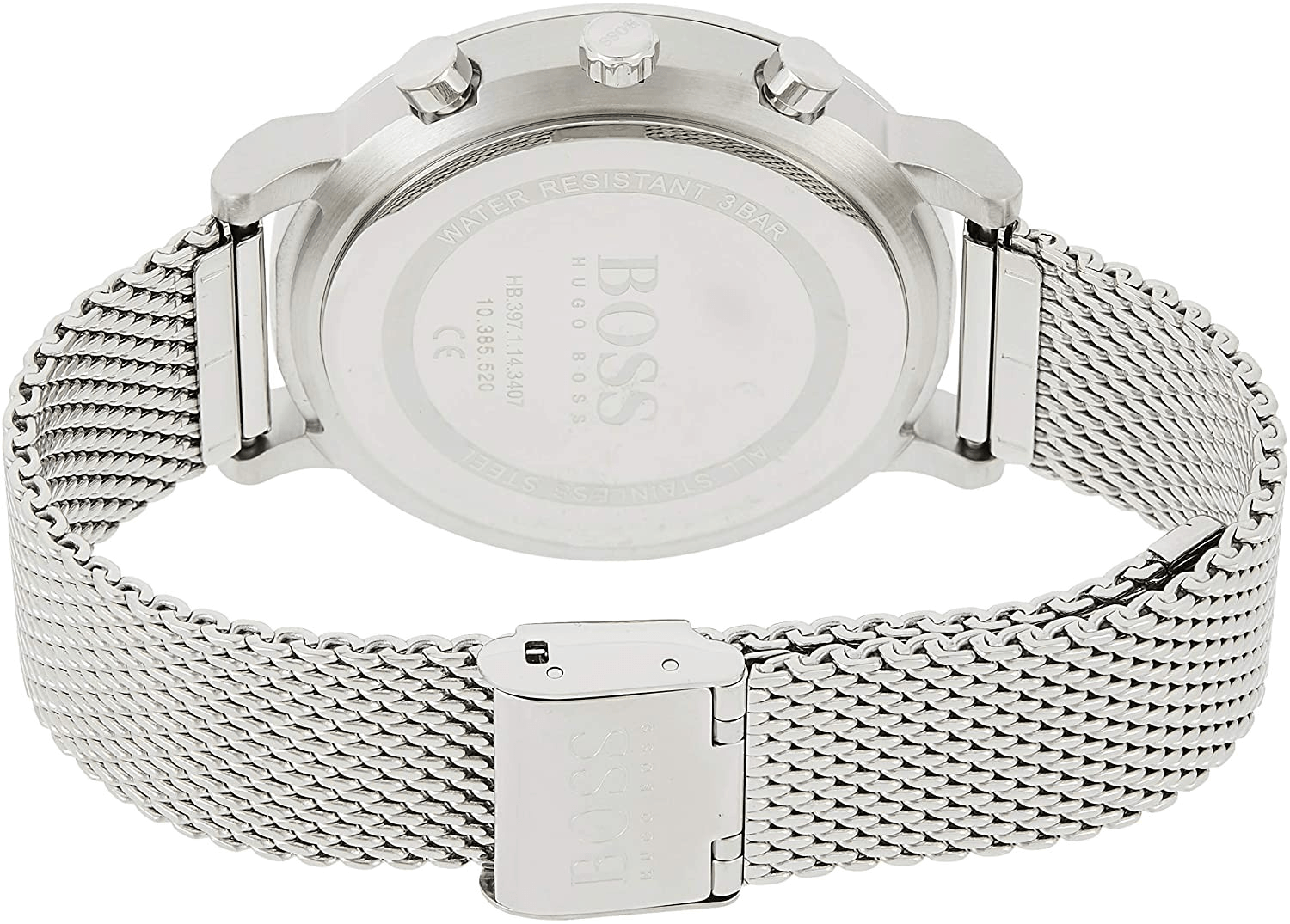 Hugo Boss Integrity Grey Dial Silver Mesh Bracelet Watch for Men - 1513807 Watches Hugo Boss   