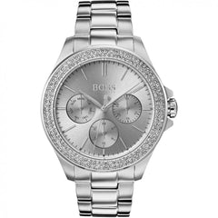 Hugo Boss Premiere Silver Dial Silver Steel Strap Watch for Women - 1502442 Watches Hugo Boss   