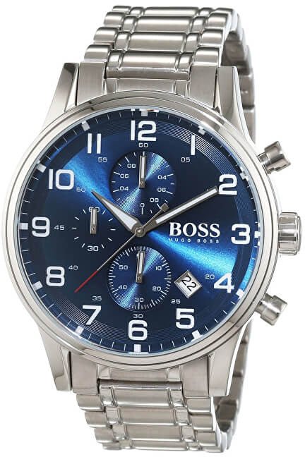 Hugo Boss Aeroliner Blue Dial Silver Steel Strap Watch for Men - 1513183 Watches Hugo Boss   